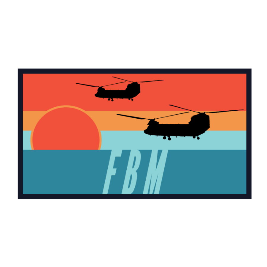 FBM Chinook Sunset Sticker